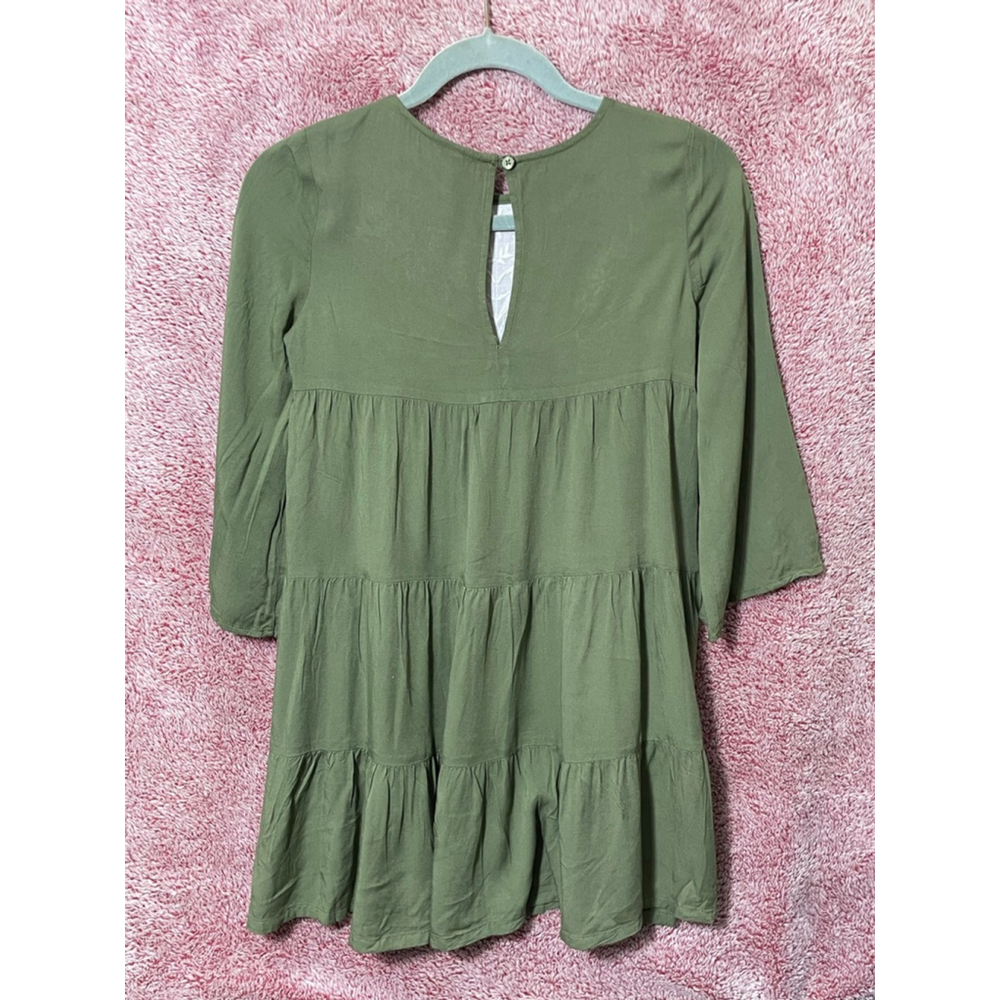 Girls Crazy 8 Green Embroidered Tiered Casual Dress L (10-12) - Picture 5 of 7